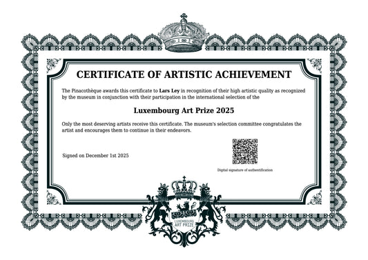 Vier Jahre in Folge ausgezeichnet: Artinrings erhält erneut das Certificat de Valeur Artistique