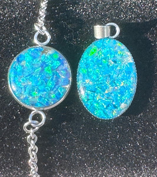 Schmuckset in blau